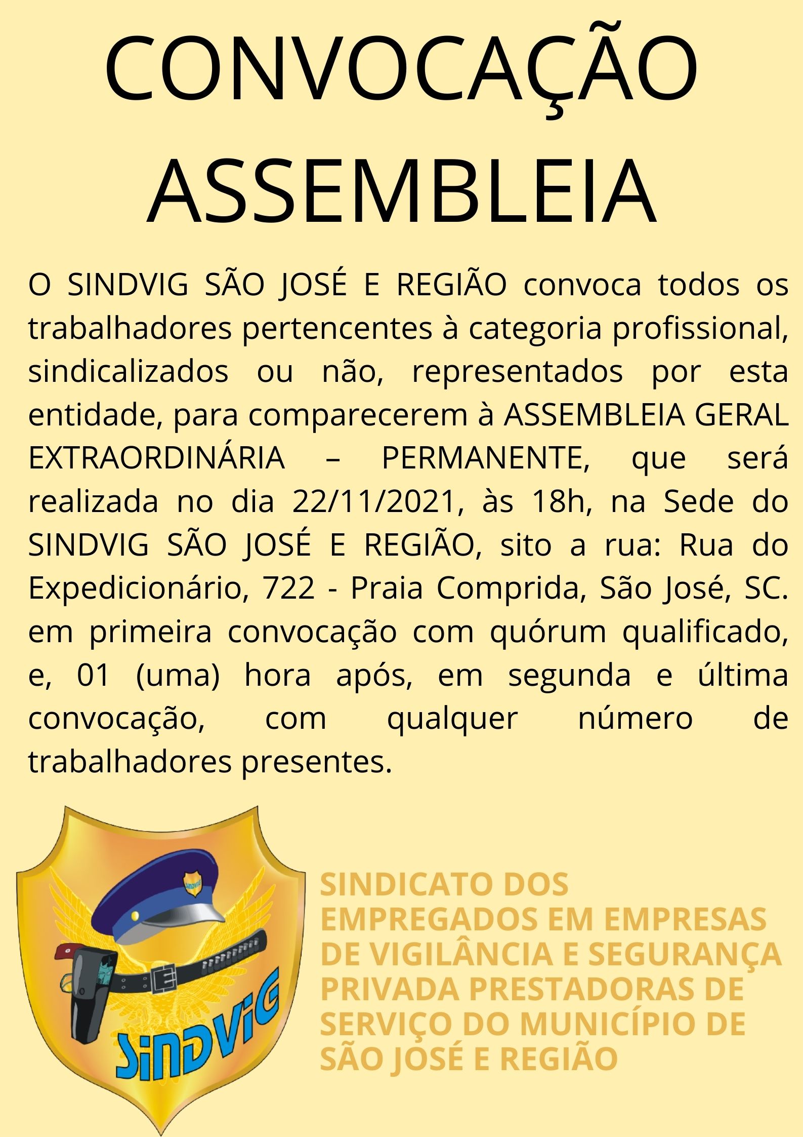 ASSEMBLEIA GERAL EXTRAORDINÁRIA